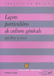 Leçons particulières de culture générale