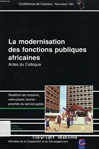 La modernisation des fonctions publiques africaines