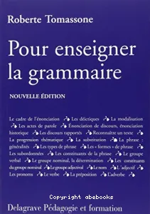 Pour enseigner la grammaire