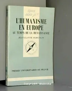 L'Humanisme en Europe au temps de la Renaissance