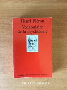 Vocabulaire de la psychologie