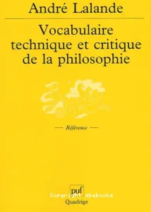 Vocabulaire technique et critique de la philosophie