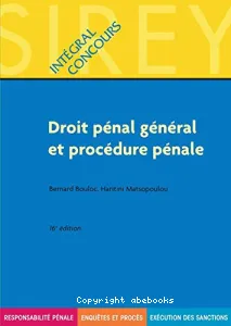 Droit pénal général et procédure pénale