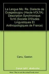 La Langue Mooré, dialecte de Ouagadougou (Haute Volta)