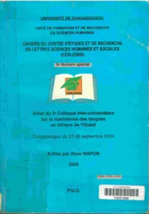 Actes du 5è colloque inter-universitaire sur la coexistence des langues en Afrique de l'Ouest