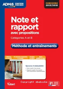 Note et rapport avec propositions