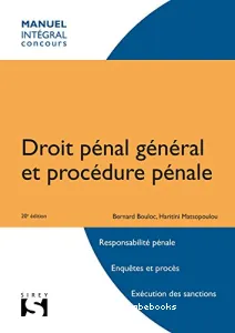 Droit pénal général et procédure pénale