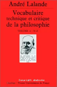 Vocabulaire technique et critique de la philosophie