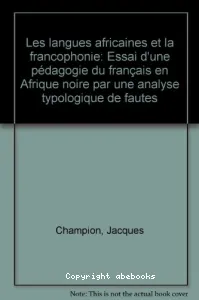 Les Langues africaines et la francophonie