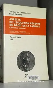 Aspects de l'évolution récente du droit de la famille