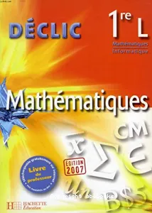 Mathématiques, première S, analyse