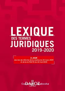 Lexique des termes juridiques