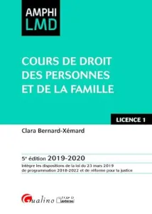 Cours de droit des personnes et de la famille