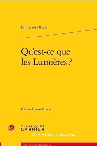 Qu'est-ce que les Lumières ?